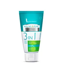 Afrodita YOUNG and PURE 3in1-ben Tisztító gél+Peeling+Pakolás