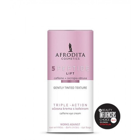 Afrodita 5PEPTIDE-LIFT TRIPLE ACTION szemkörnyékápoló krém koffeinnel Afrodita 5PEPTIDE-LIFT TRIPLE ACTION szemkörnyékápoló krém koffeinnel