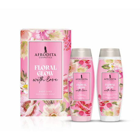 Afrodita FLORAL GLOW WITH LOVE Testápoló ajándékcsomag     