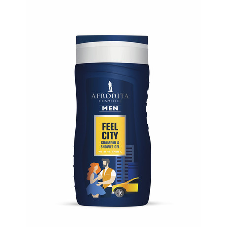 Afrodita MEN FEEL CITY 3D Sampon és tusoló gél