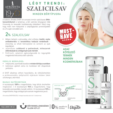 Afrodita BEAUTY FILLER SHOTS MULTIACTIVE Szalicilsavas BHA SHOT